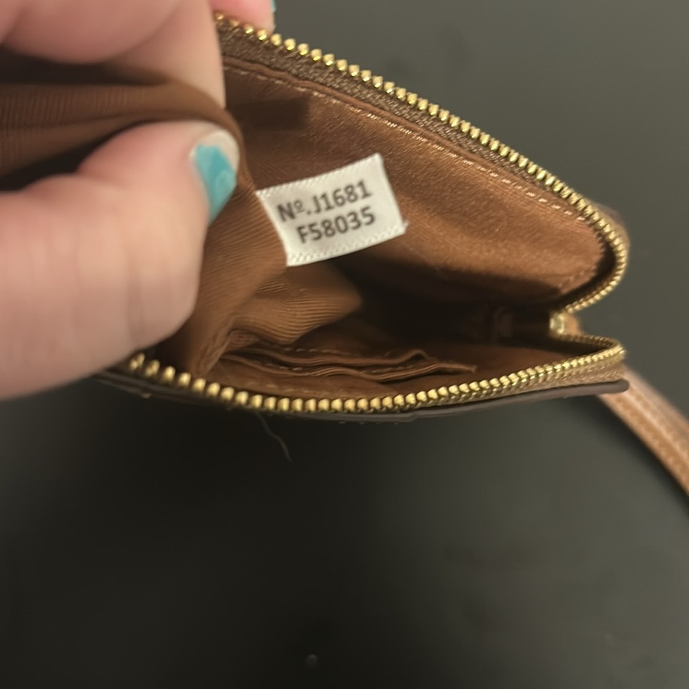 Coach Brown/Tan “C” Themed Wristlet - Picture 10 of 12